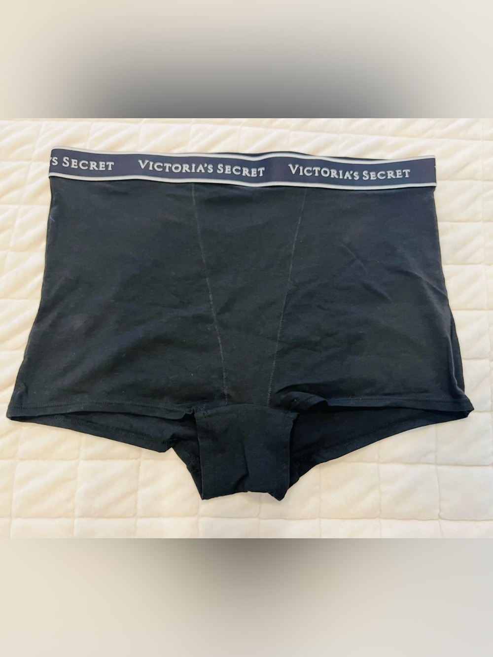 Victoria's Secret Black Women's Boyshorts with Branded Waistband
